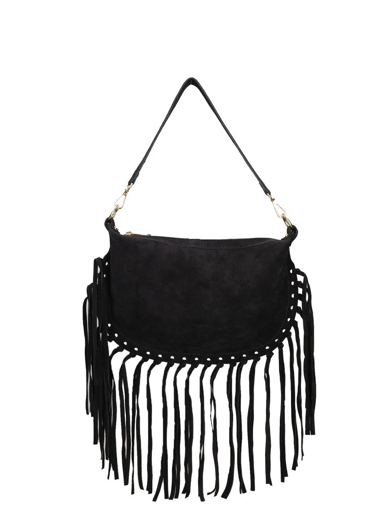 Women's Shoulder Bag - Made in Italy - Zefira Chic Model - Suede Leather