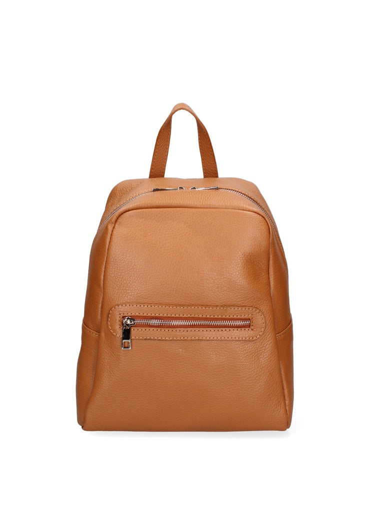 Women's Genuine Leather Backpack - Ultra Ivy Model - 70% Cotton