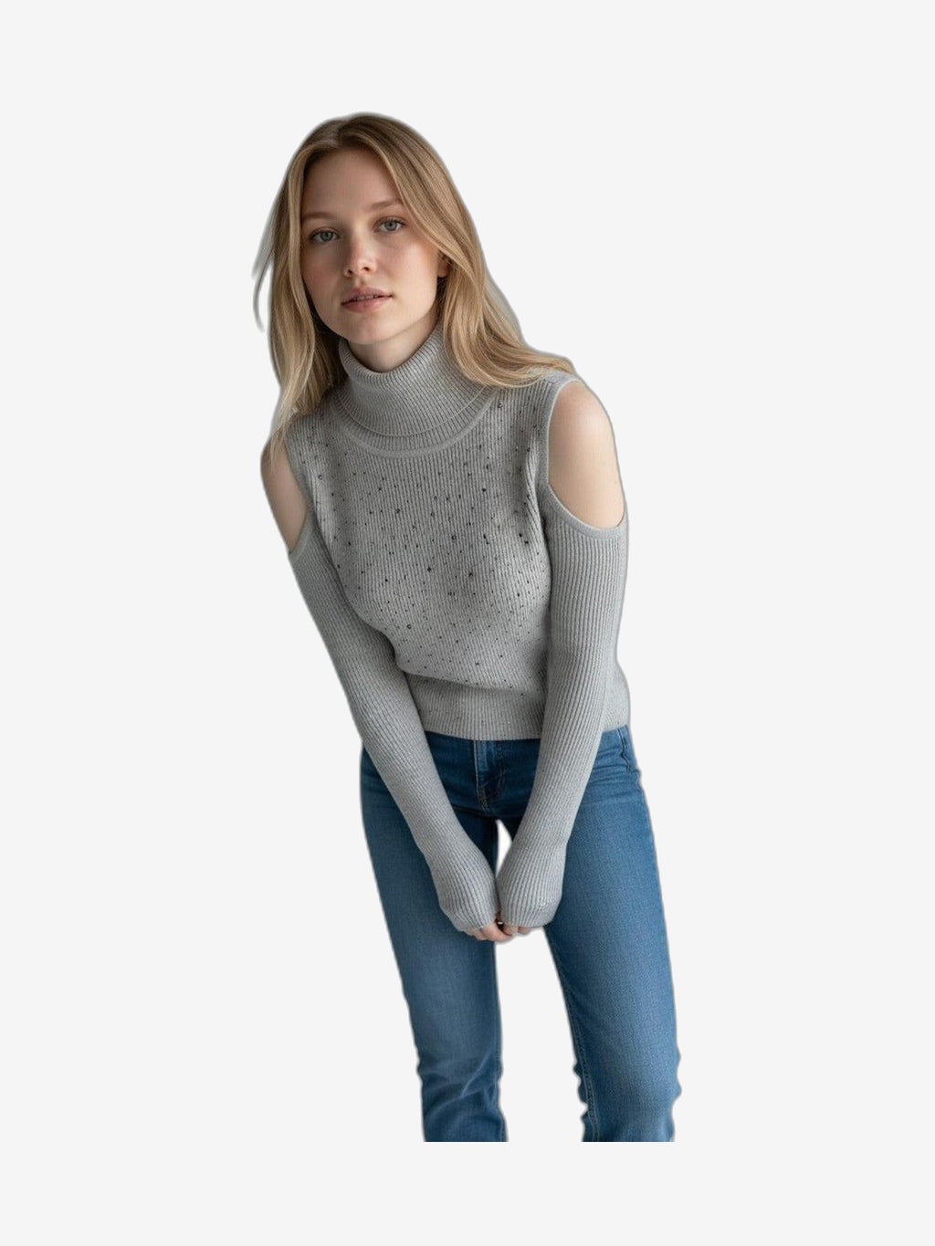 FRESH FLOWER Dolcevita Mujer Gris Cuello Alto