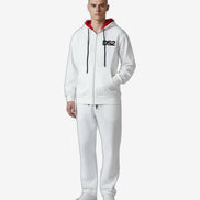 DS2 Felpa Con Zip Unisex Bianco Cotone
