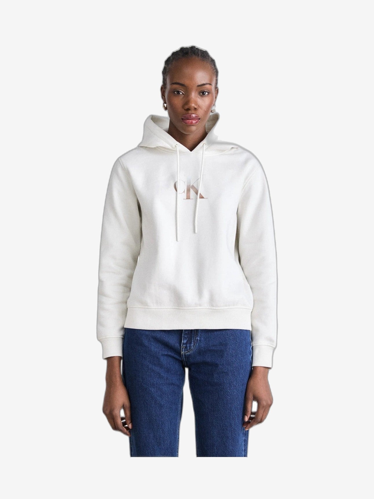 CALVIN KLEIN Felpa Donna Bianco Felpa