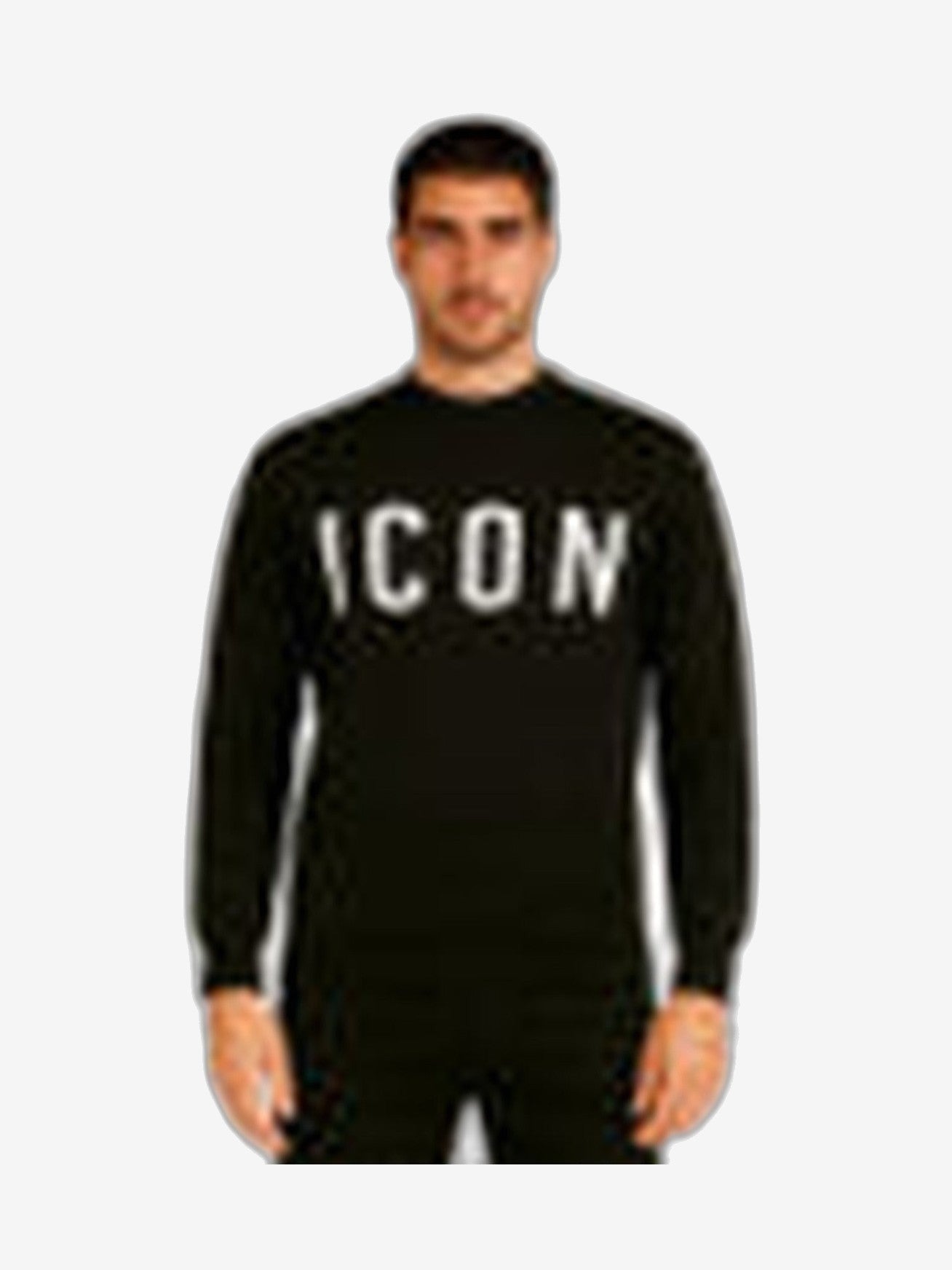 ICON Maglione Unisex Nero Viscosa Girocollo