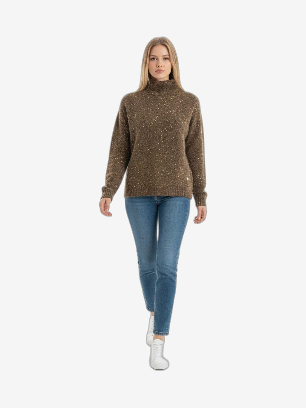 FRESH FLOWER Dolcevita Women Chocolate Lurex High Neck