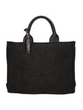 Women's Handbag - False Model - Leather & Fabric Mix