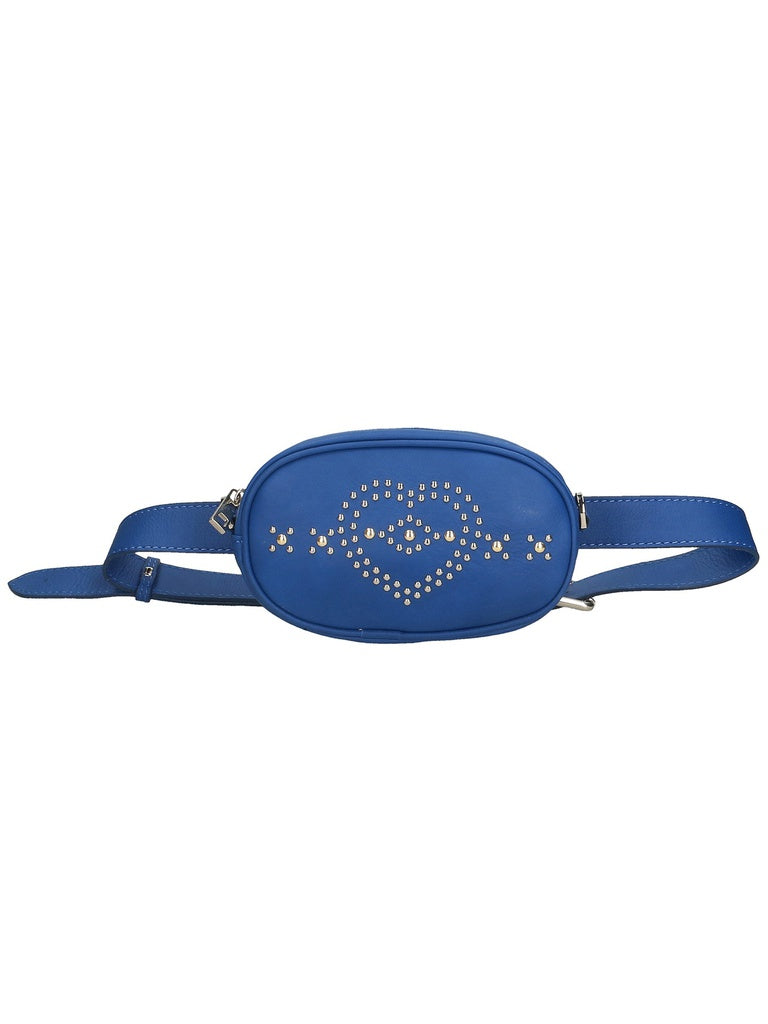 Borsa marsupio da donna in vera pelle sauvage con borchie. Prodotto artigianale italiano. Made in Italy