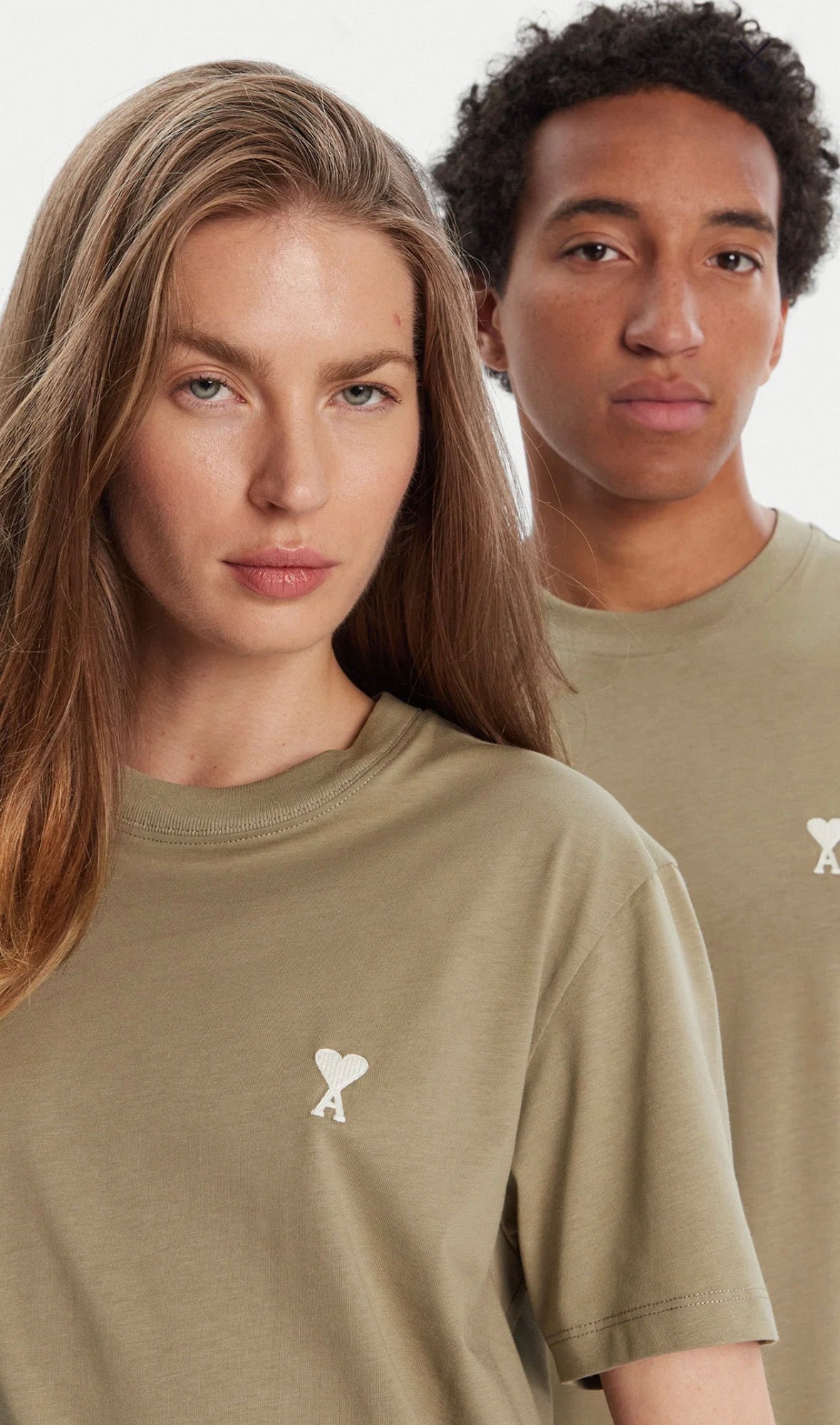 T-Shirt Ami Paris Uomo Verde Militare
