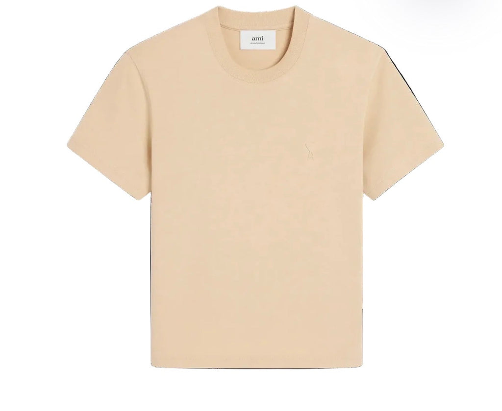 T-Shirt Ami Paris Uomo Beige