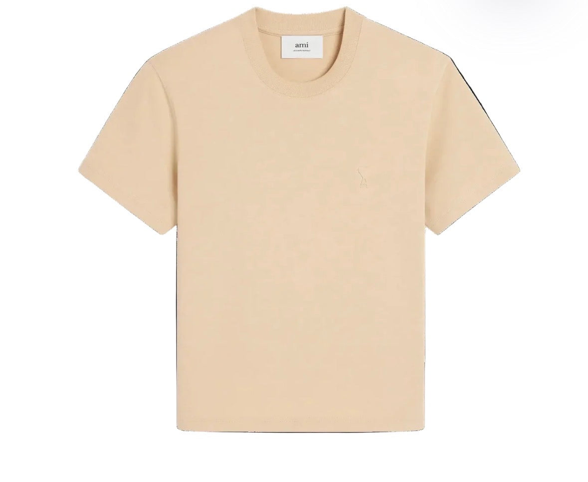 T-Shirt Ami Paris Uomo Beige
