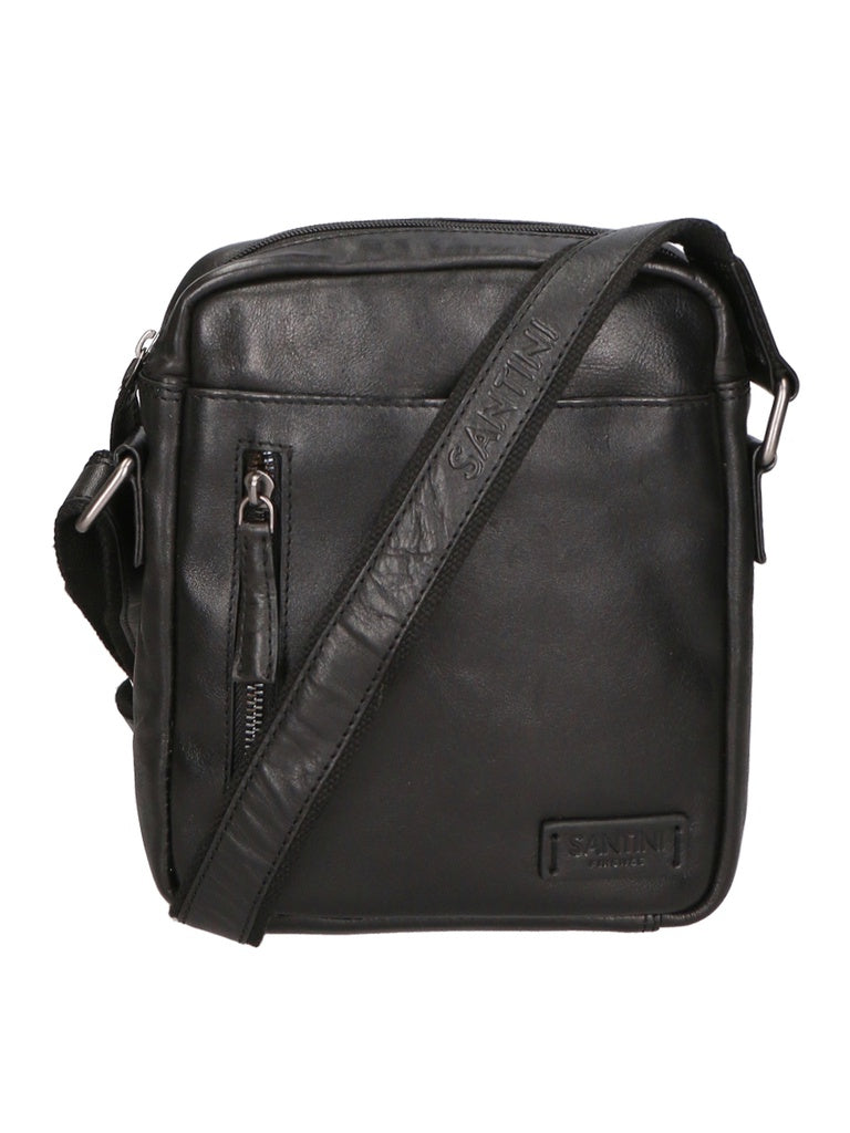 Unisex Italian Leather Shoulder Bag - Eburneo Chic - Genuine Leather