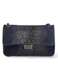 Women's Shoulder Bag - Edvige Model - Embossed Crocodile Leather