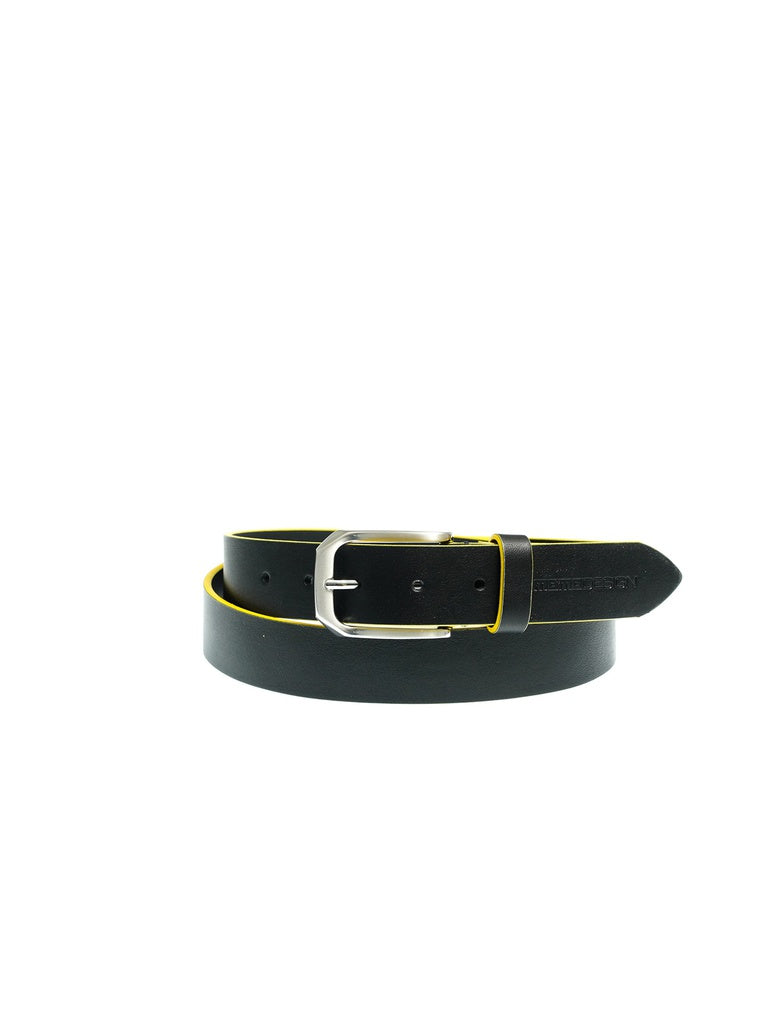 Men's Genuine Leather Belt - Made in Italy - Wolf Model - Buckle