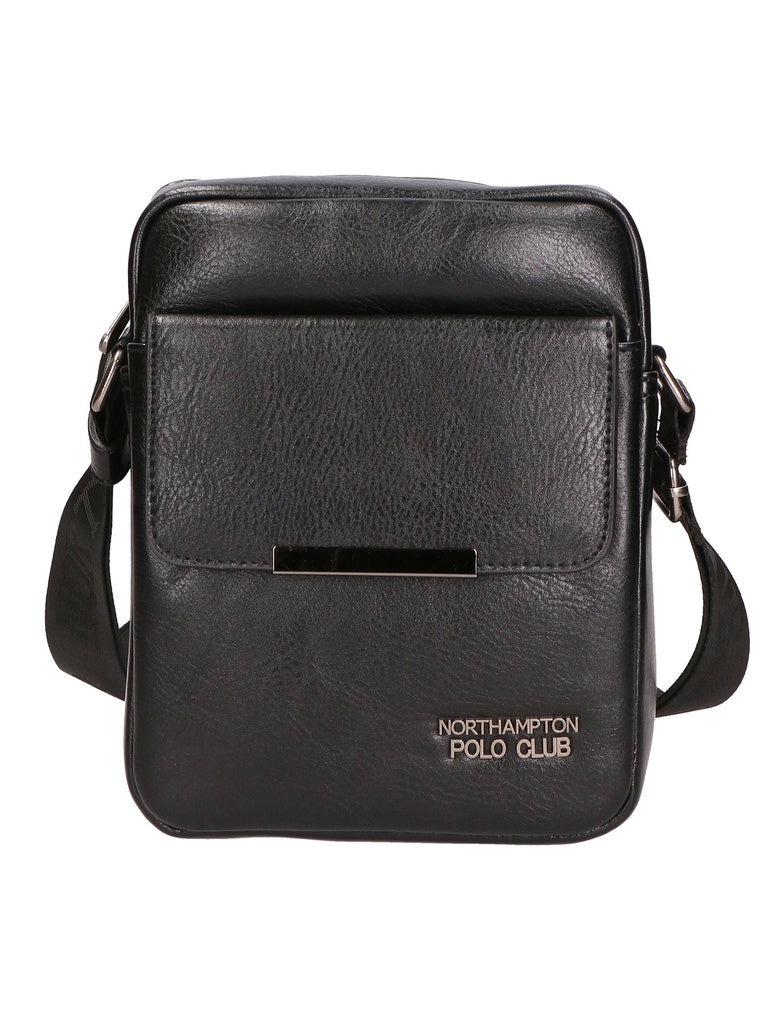 Obsidian Chic Men's Sling Bag - 100% PU Leather - Casual
