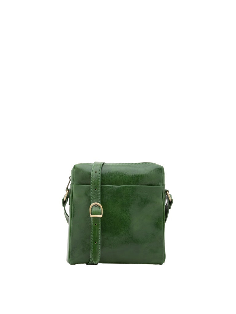 Men's Genuine Leather Crossbody Bag - False Model - Made in Italy