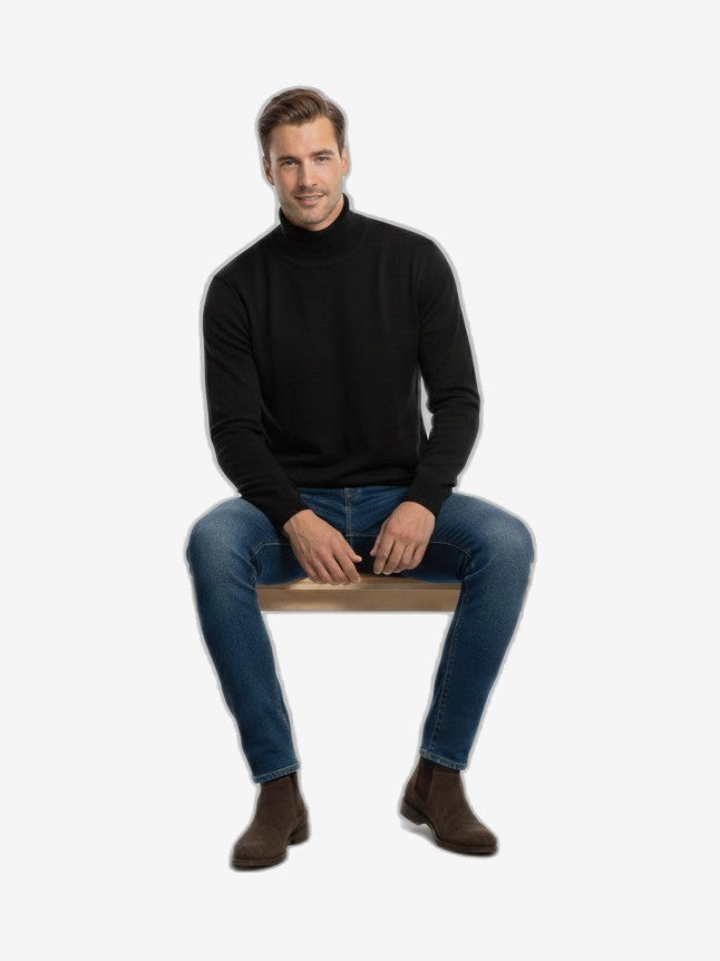 ICEBERG Dolcevita Uomo Nero Cotone Collo Alto