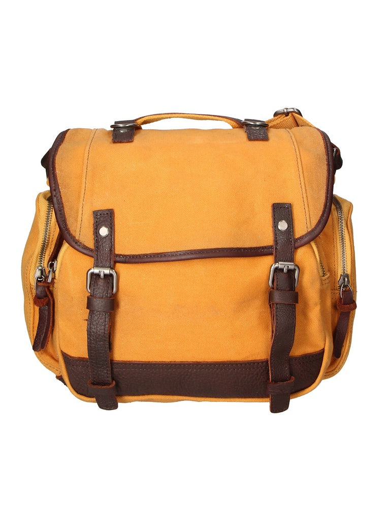 Unisex Sling Bag - Mia Model - Canvas & Genuine Leather