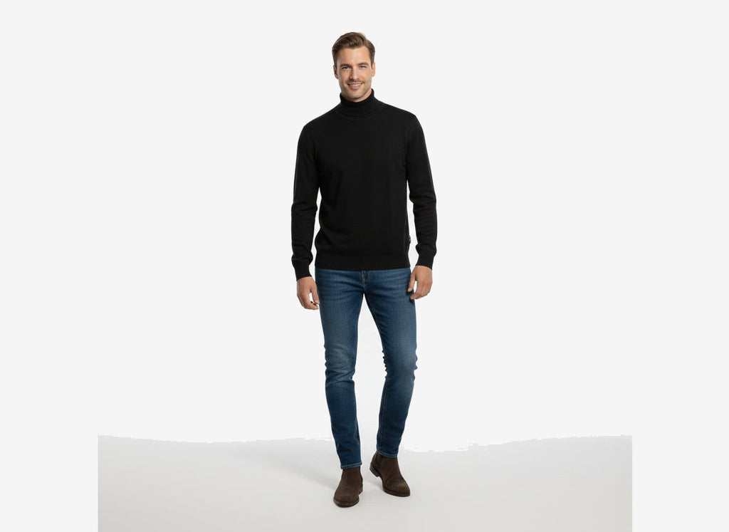 ICEBERG Dolcevita Uomo Nero Cotone Collo Alto