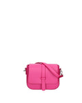 Women's Shoulder Bag - False Design - Genuine Leather