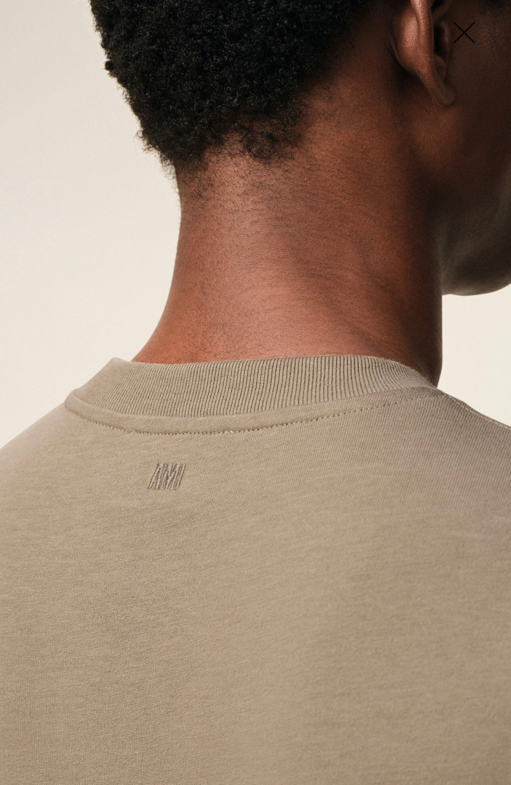 T-Shirt Ami Paris Uomo Marrone Chiaro