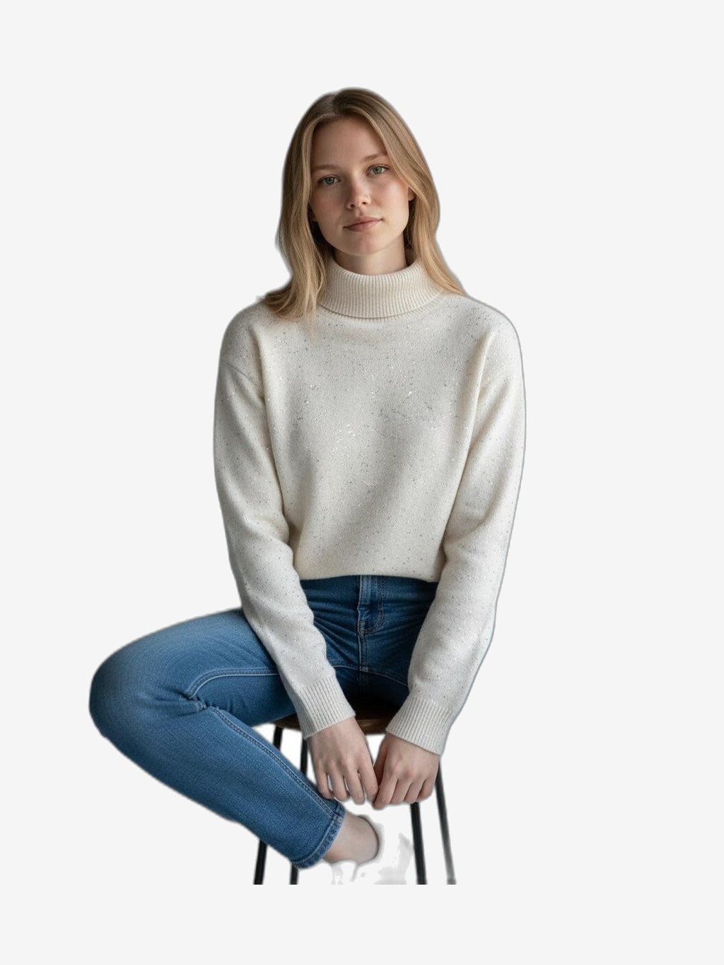 FRESH FLOWER Dolcevita Women Chocolate Lurex High Neck