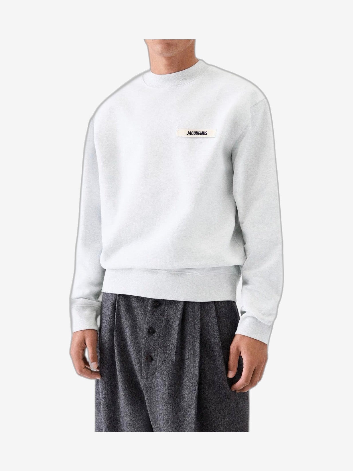 JACQUEMUS Felpa Uomo Avorio Cotone Girocollo