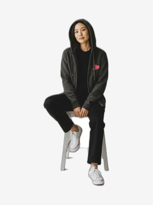 ICEBERG Sudadera Mujer Negro Algodón Cremallera