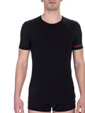 Men's Cotton-Elastane Blend T-Shirt - False Fit - Size L