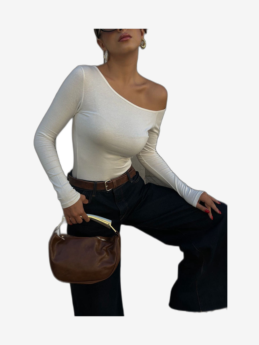 LONCA Maglione Donna Bianco Cotone