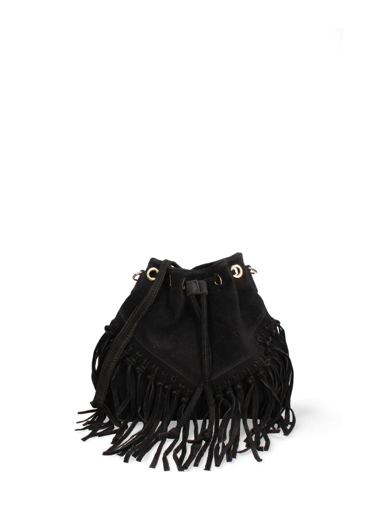Women's Made in Italy Bucket Bag - Umbria Plus Model - Suede Leather