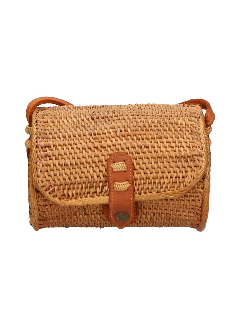 Women's Shoulder Bag - Laurenzia Model - Rattan