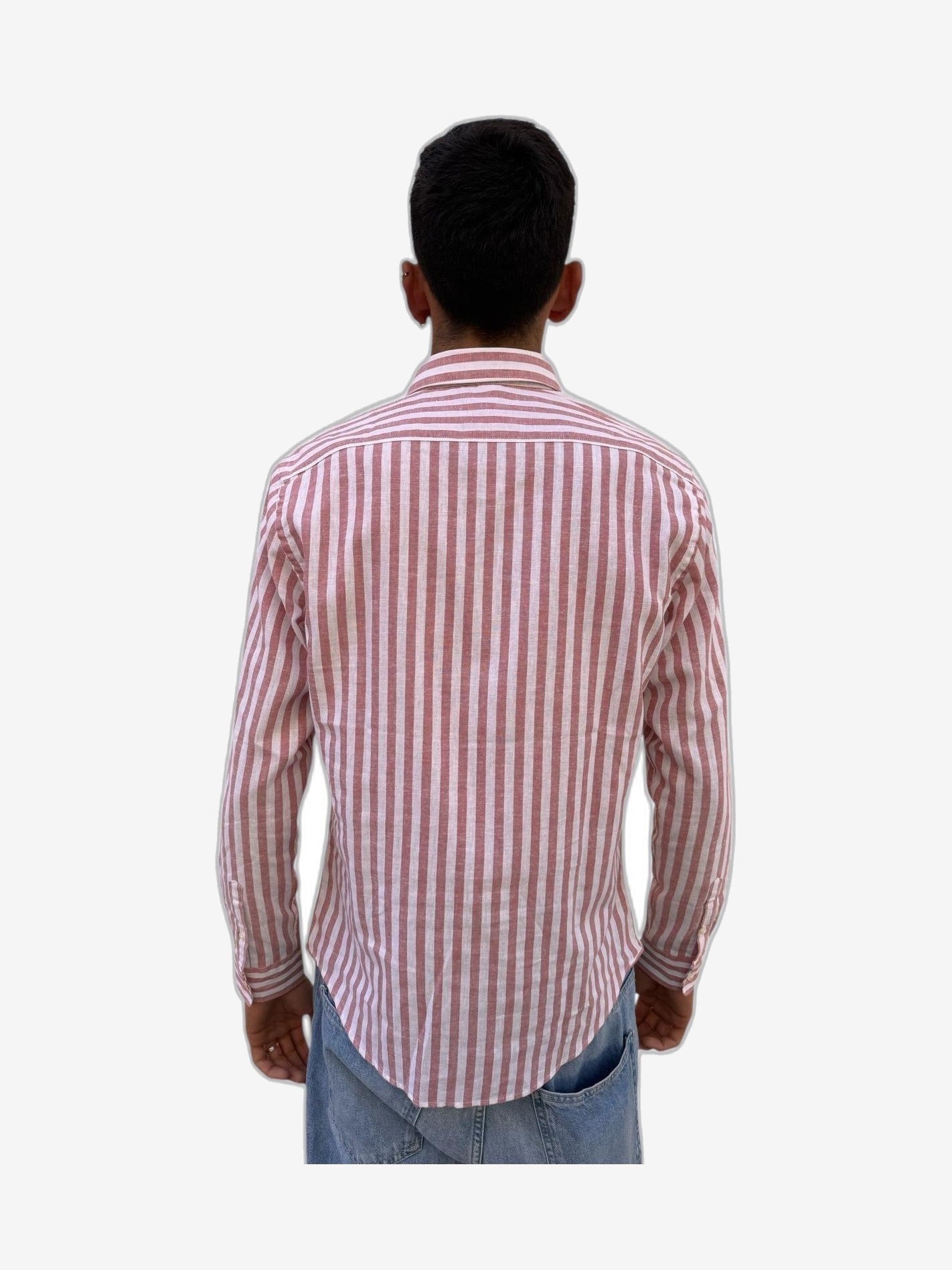 SUN68 Fancy Stripe Uomo Bianco Cotone