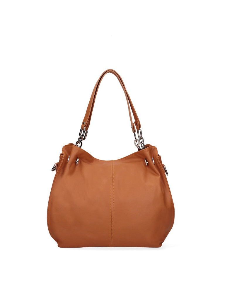 Women's Handmade Leather Handbag - Made in Italy - Ereba Model - 11.8"x4.7"x15" - 100% Leather