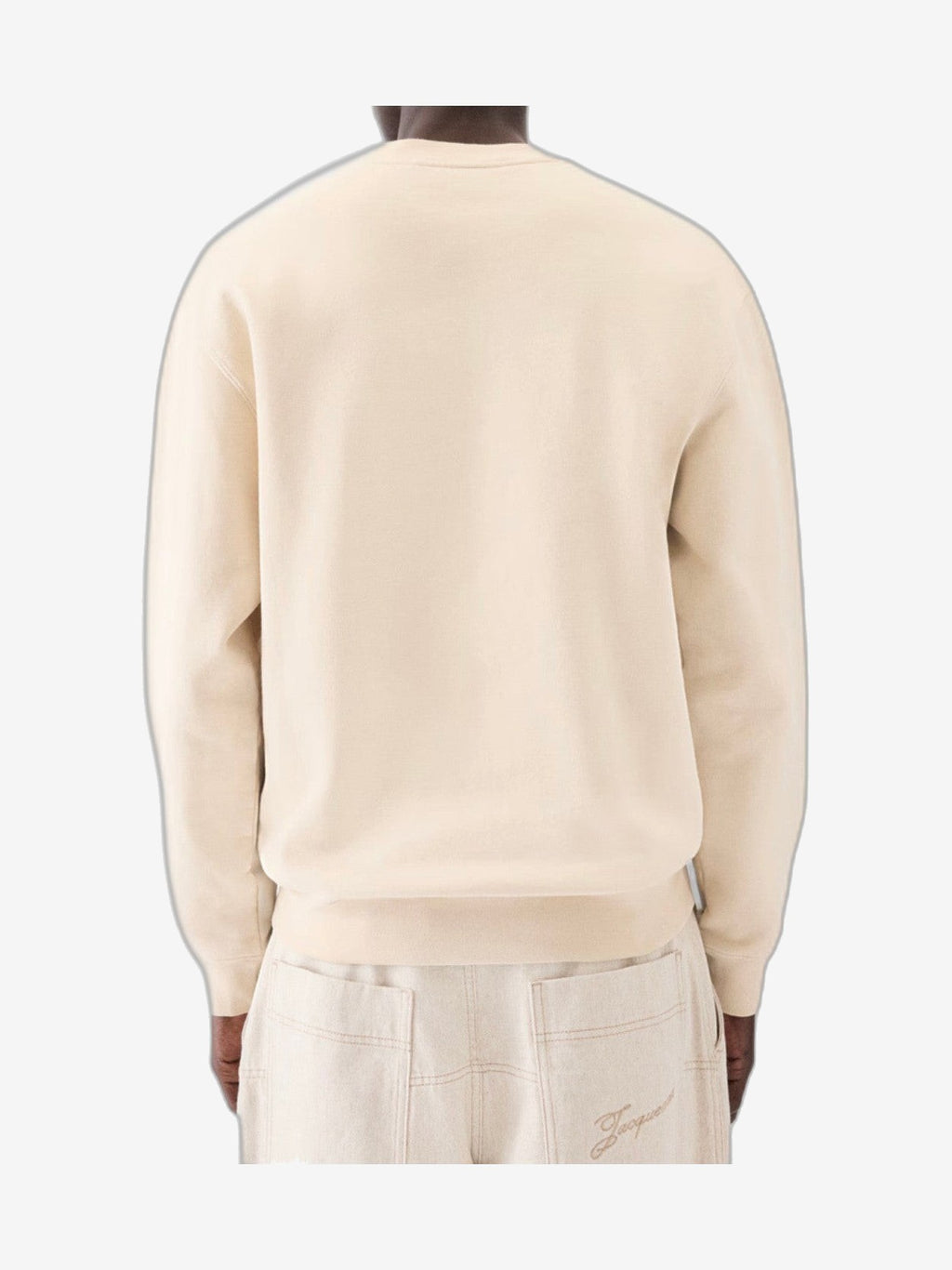 JACQUEMUS Sudadera Hombre Marfil Algodón Cuello Redondo