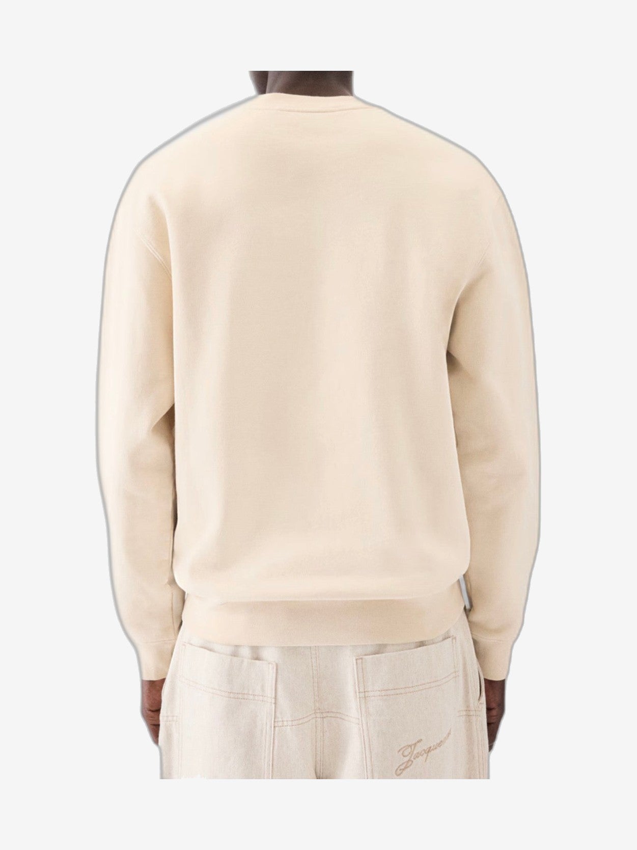 JACQUEMUS Sudadera Hombre Marfil Algodón Cuello Redondo