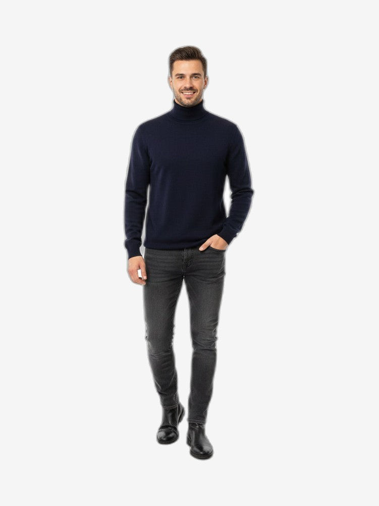 ICEBERG Dolcevita Uomo Bleumarine Cotone Collo Alto