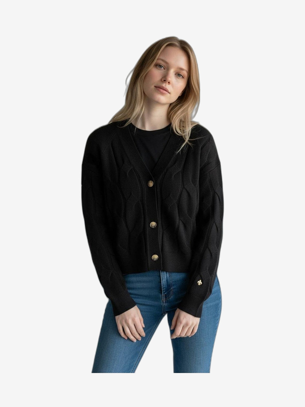FRESH FLOWER Cardigan Femme Noir