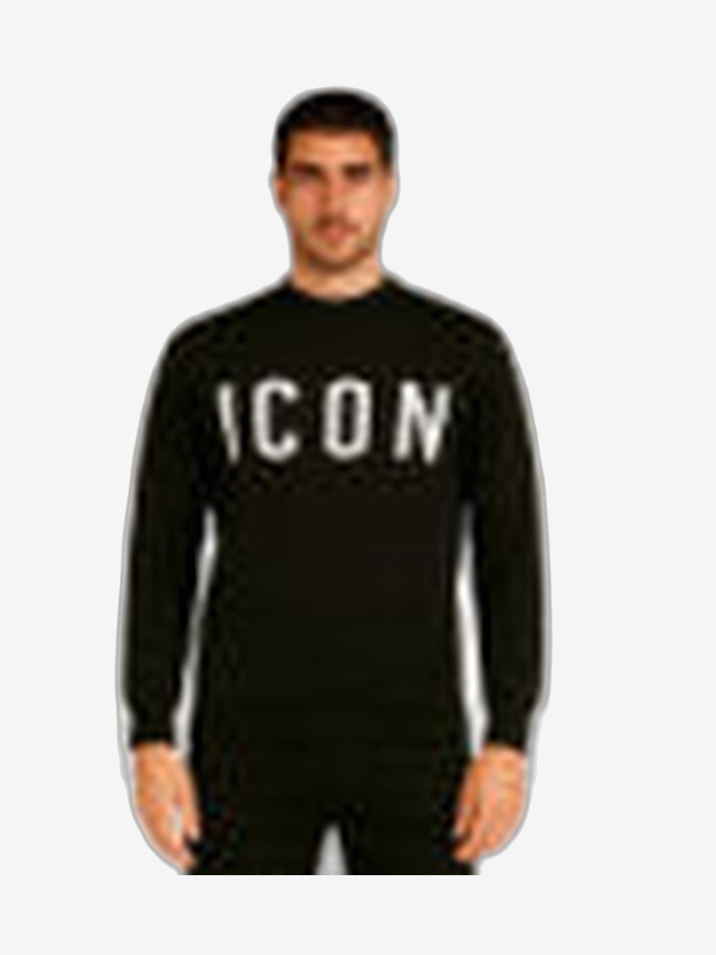 ICON Maglione Unisex Nero Viscosa Girocollo