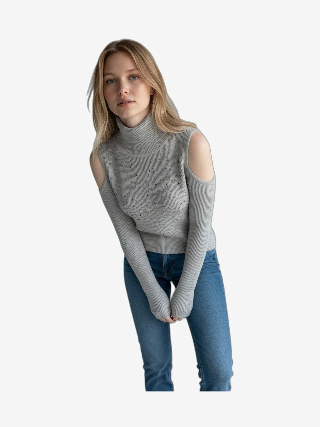 FRESH FLOWER Dolcevita Mujer Gris Cuello Alto