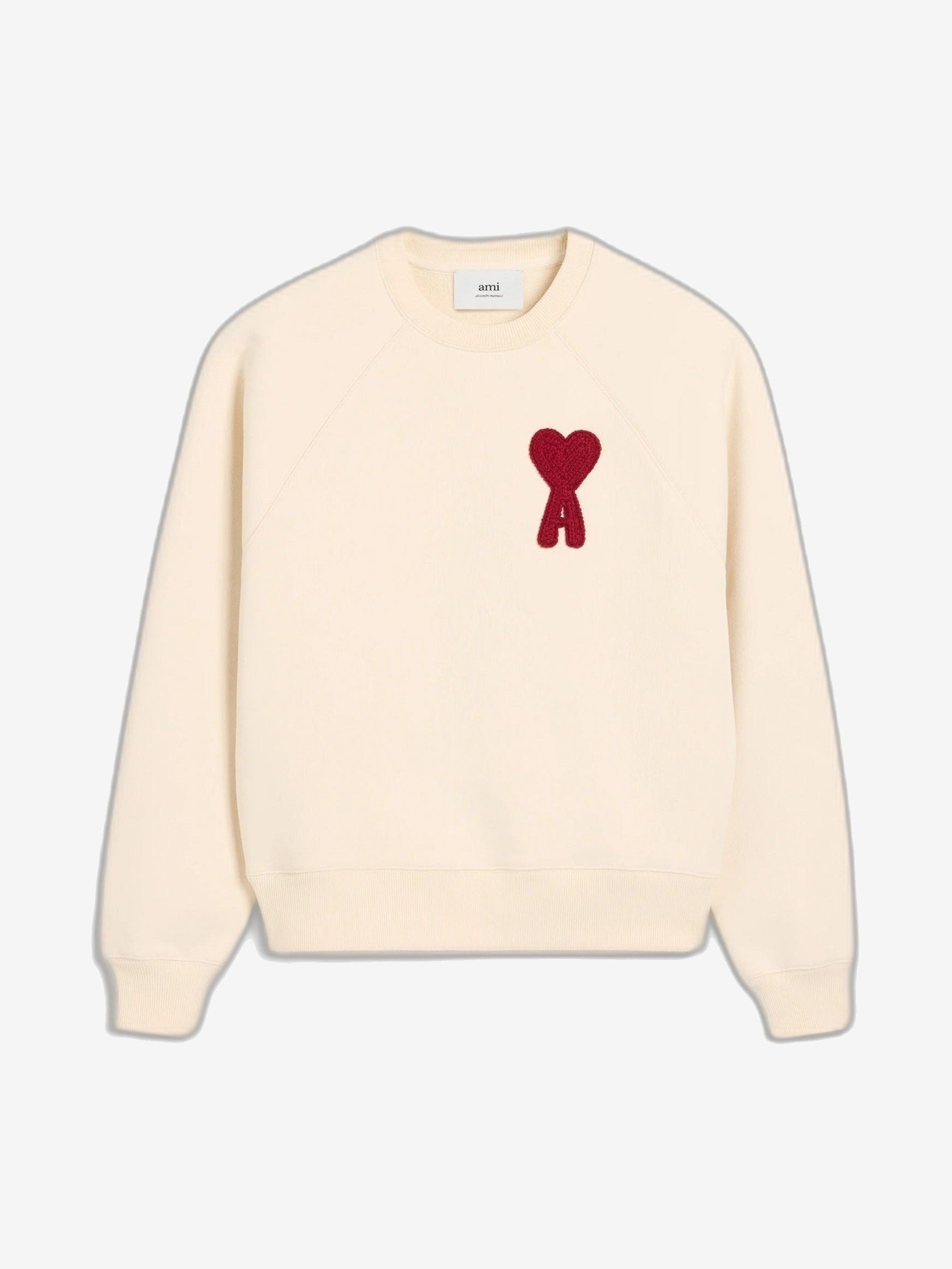 AMI PARIS Felpa Uomo Beige Felpa