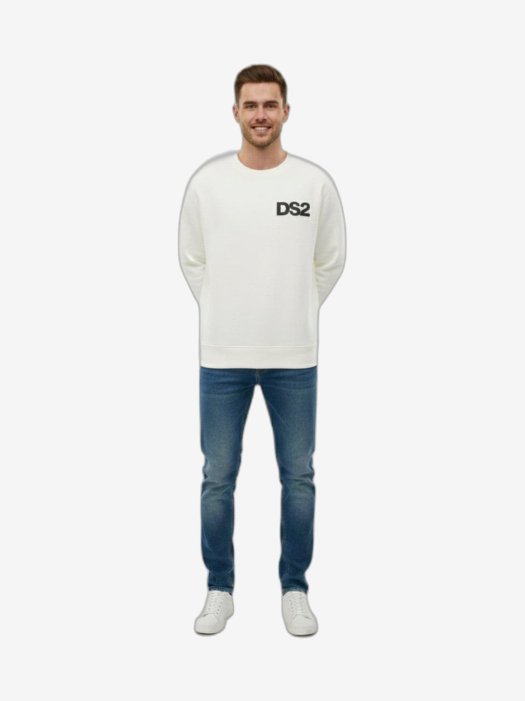 DS2 Unisex Sweatshirt Weiß Baumwolle