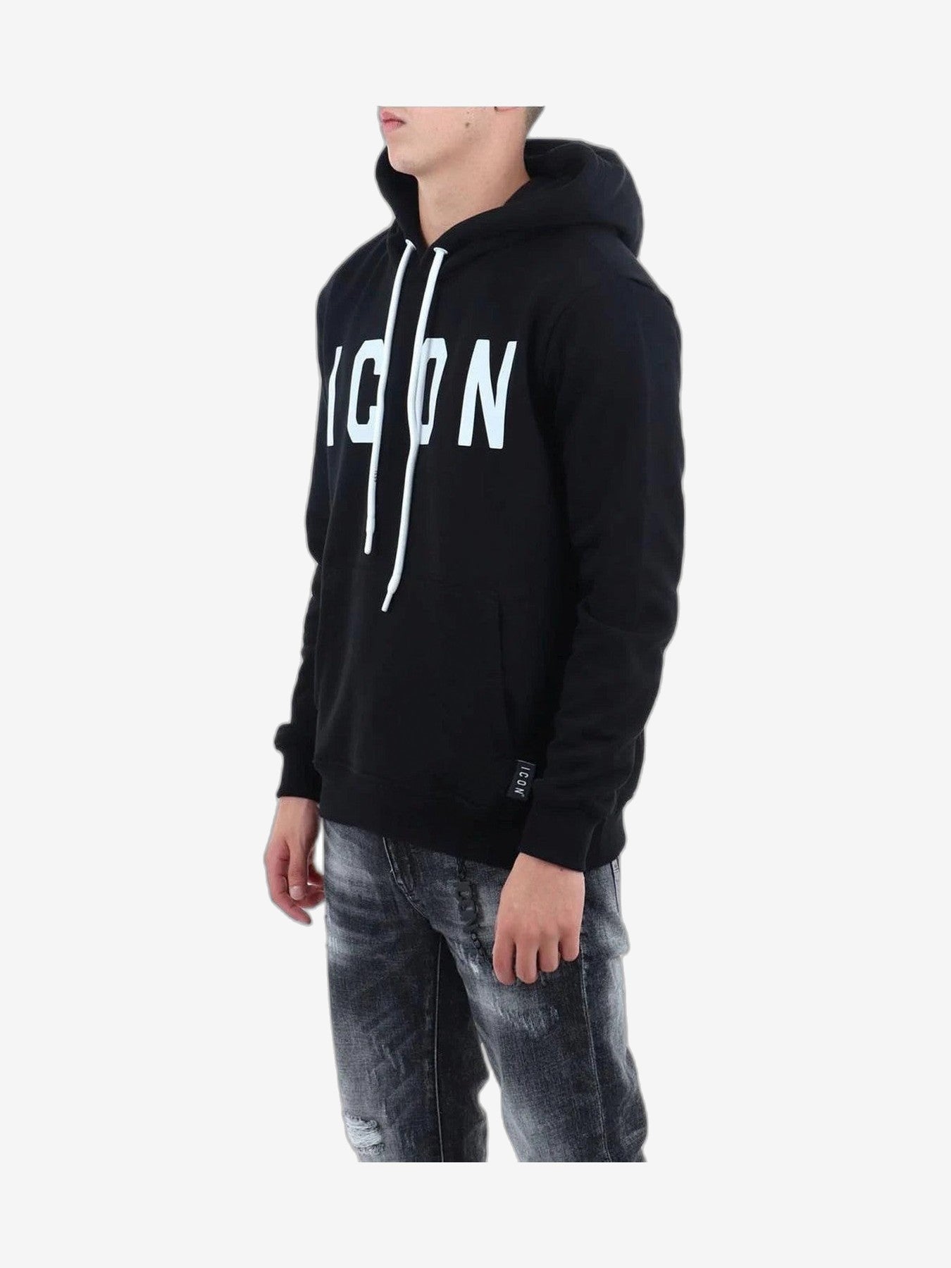 ICON Unisex Hoodie Schwarz Baumwolle