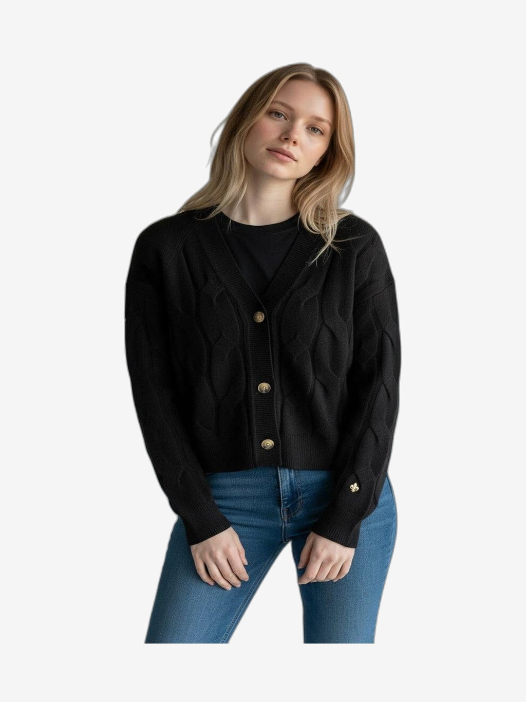 FRESH FLOWER Cardigan Femme Noir