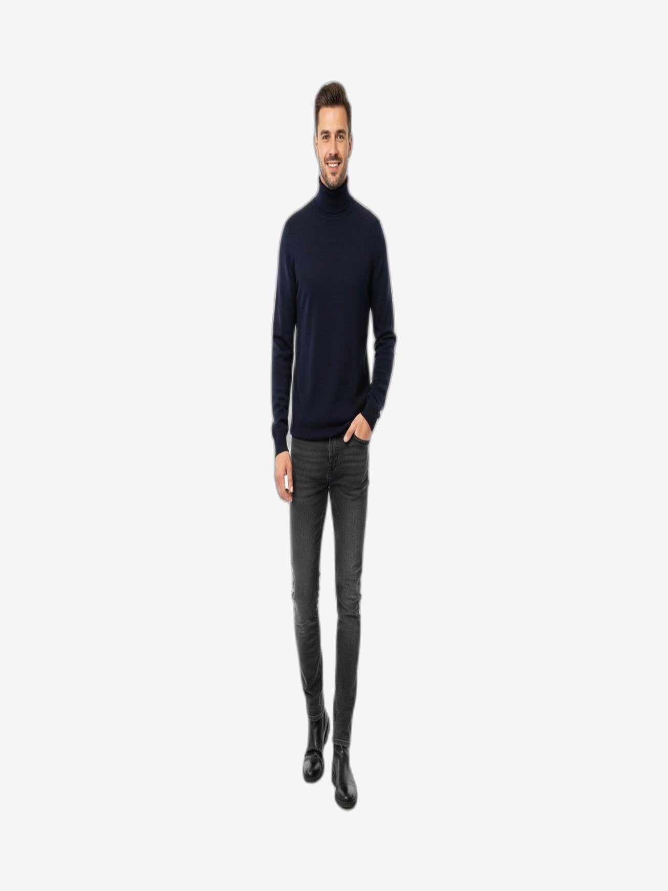 ICEBERG Dolcevita Uomo Bleumarine Cotone Collo Alto
