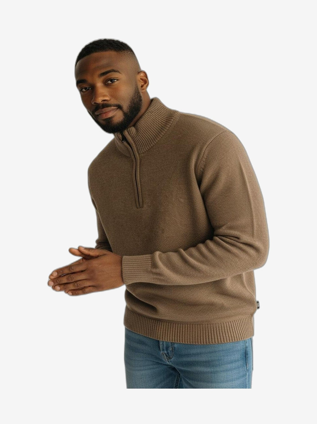 ICEBERG Pull Homme Sable Laine Col Roulé