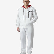 DS2 Felpa Con Zip Unisex Bianco Cotone