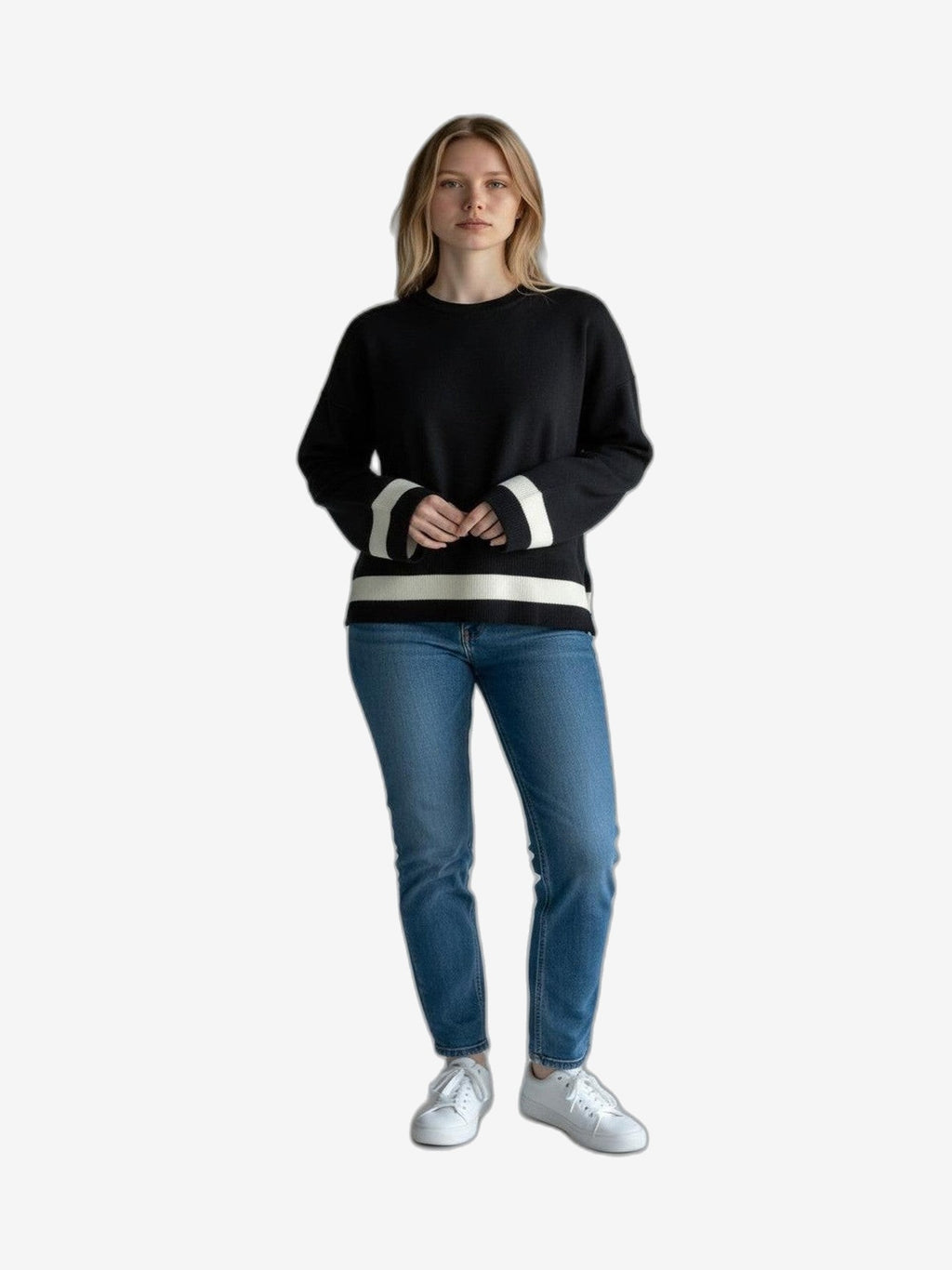MARIUCCIA MILANO Damen-Pullover Braun Baumwolle Rundhals