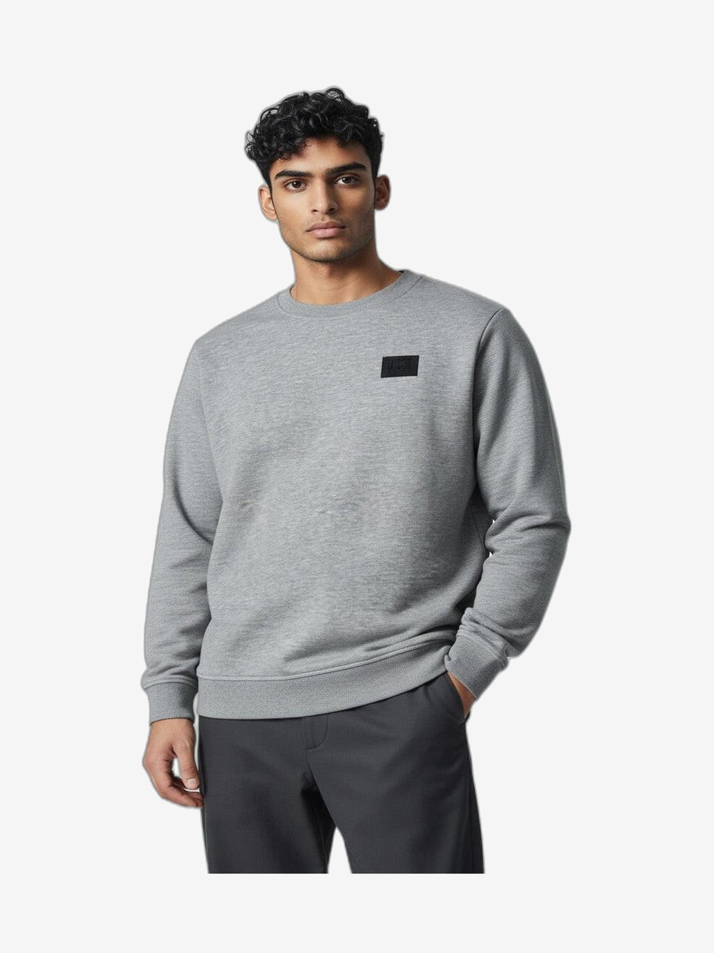 ICEBERG Herren Sweatshirt Melange Baumwolle Rundhals