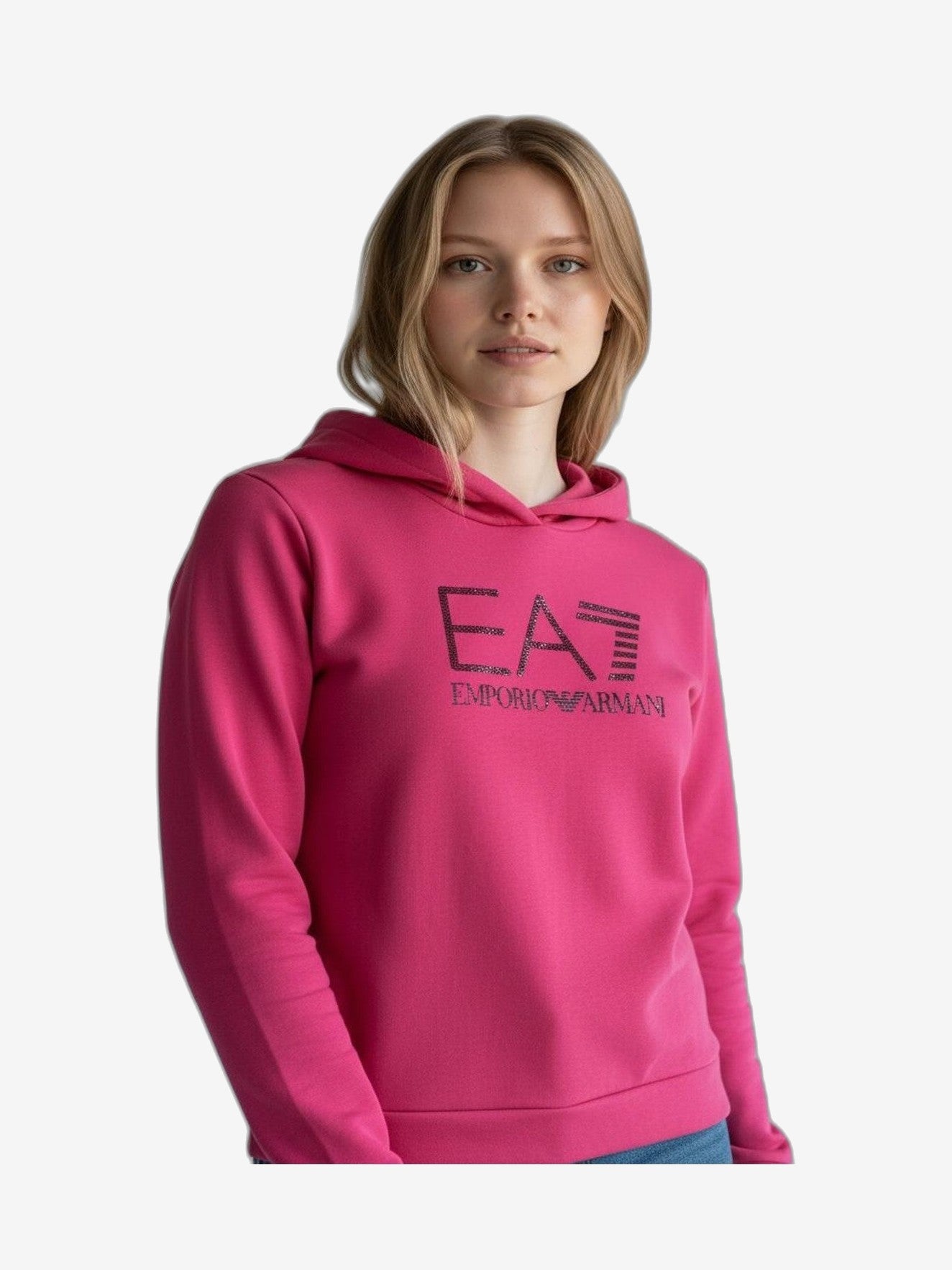 EA7 Felpa Donna Bianco Cotone
