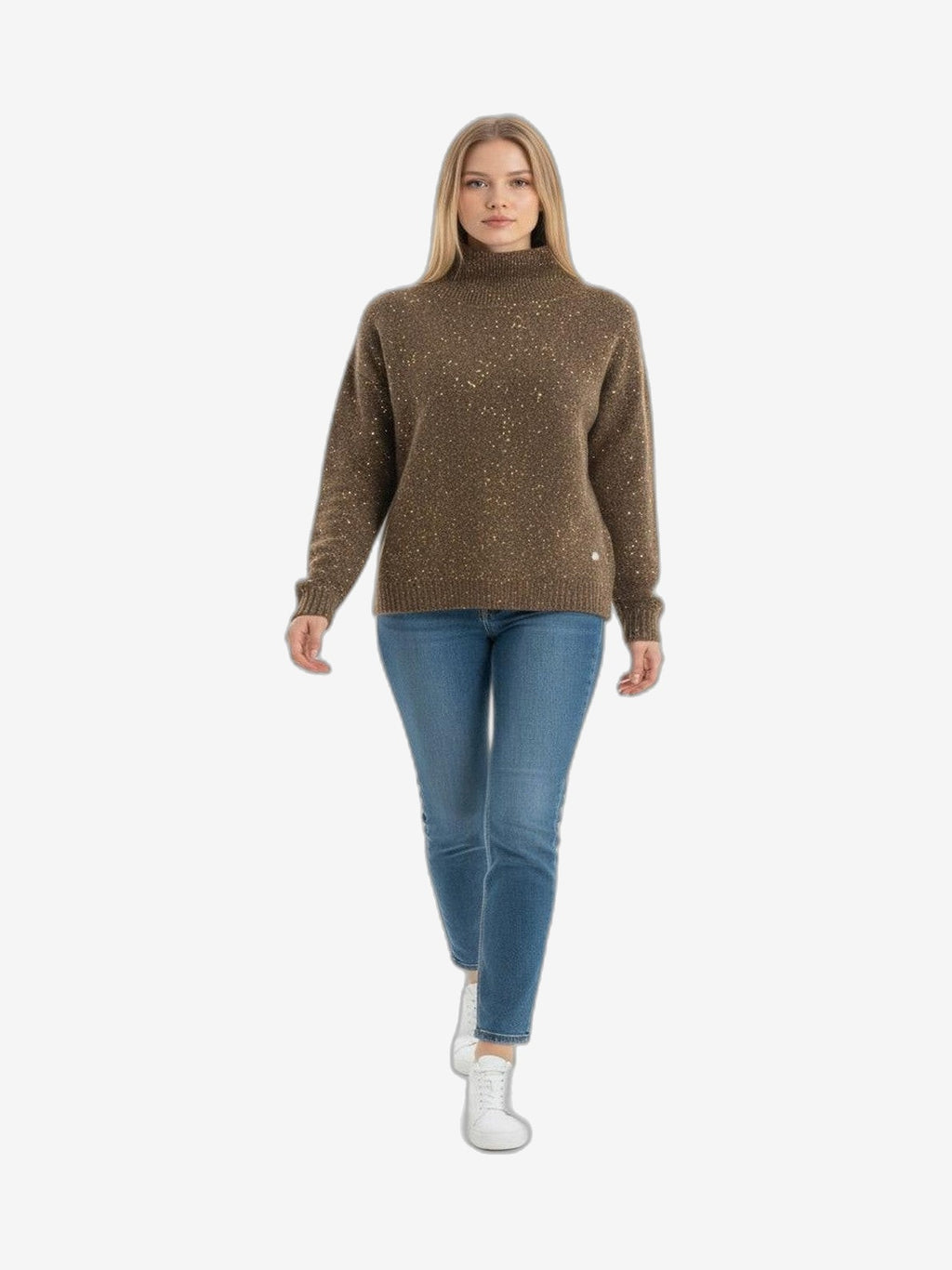 FRESH FLOWER Dolcevita Women Chocolate Lurex High Neck