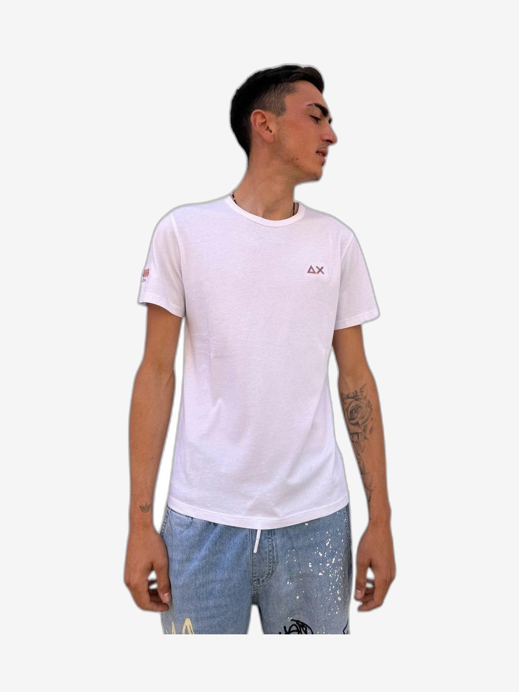 SUN68 Beach Uomo Bianco Cotone