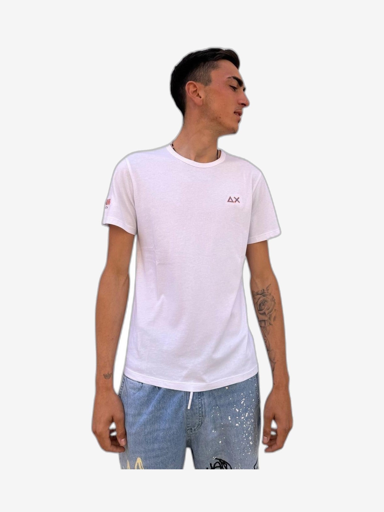 SUN68 Beach Uomo Bianco Cotone